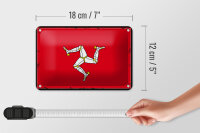 Blechschild Flagge Isle of Man 18x12cm Retro Isle of Man Dekoration
