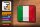 Blechschild Flagge Italiens 18x12cm Retro Flag of Italy Dekoration