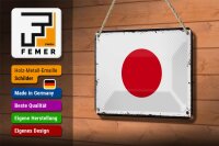 Blechschild Flagge Japans 18x12cm Retro Flag of Japan Dekoration
