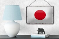 Blechschild Flagge Japans 18x12cm Retro Flag of Japan Dekoration