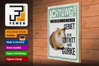 Holzschild Spruch 30x40cm Tiere Achtung Meerschweinchen