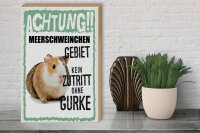 Holzschild Spruch 30x40cm Tiere Achtung Meerschweinchen