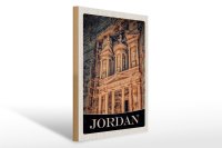 Holzschild Reise 30x40cm Jordan Petra Architektur