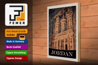 Holzschild Reise 30x40cm Jordan Petra Architektur
