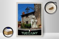 Holzschild Reise 30x40cm Toskana Italien Frauenskulptur
