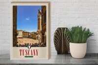 Holzschild Reise 30x40cm Toskana Italien Marktplatz