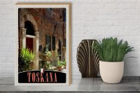 Holzschild Reise 30x40cm Toskana Italien Gebäude Natur