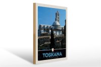 Holzschild Reise 30x40cm Toskana Italien Wüste Natur Sand