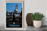 Holzschild Reise 30x40cm Toskana Italien Wüste Natur Sand