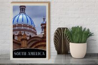 Holzschild Reise 30x40cm Süd Amerika Architektur Gebäude