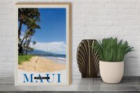 Holzschild Reise 30x40cm Maui Hawaii Insel Strand Wellen