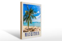 Holzschild Reise 30x40cm Mauritius Indischer Ozean Insel
