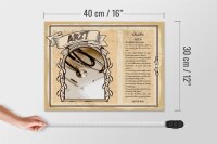 Holzschild Berufe 40x30cm Arzt Optimist Mut Zuversicht Wunde