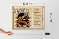 Holzschild Berufe 40x30cm Bäcker geschmackvolle Meister Hefe