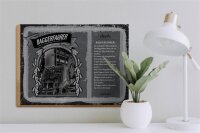 Holzschild Berufe 40x30cm Baggerfahrer Staub Lärm baggert