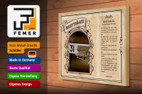 Holzschild Berufe 40x30cm Briefträger zuverlässig Allrounder