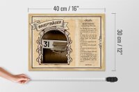 Holzschild Berufe 40x30cm Briefträger zuverlässig Allrounder