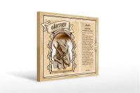 Holzschild Berufe 40x30cm Gärtner wetterfeste...