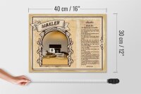 Holzschild Berufe 40x30cm Makler Experte für Immobilie