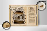 Holzschild Berufe 40x30cm Professor Optimist Wissen Mensch