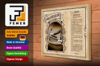Holzschild Berufe 40x30cm Professor Optimist Wissen Mensch