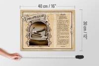 Holzschild Berufe 40x30cm Professor Optimist Wissen Mensch