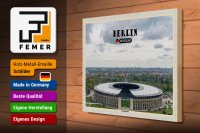 Holzschild Städte Berlin Olympiastadion Deutschland 40x30cm