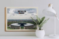 Holzschild Städte Berlin Olympiastadion Deutschland 40x30cm