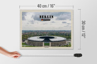 Holzschild Städte Berlin Olympiastadion Deutschland 40x30cm