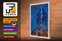 Holzschild Städte Berlin Potsdamer Gebäude Abend 30x40cm