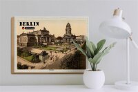 Holzschild Städte Berlin Schillerplatz Architektur 40x30cm