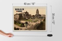 Holzschild Städte Berlin Schillerplatz Architektur 40x30cm
