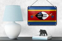 Blechschild Flagge Swasilands 18x12cm Retro Flag Eswatini Dekoration