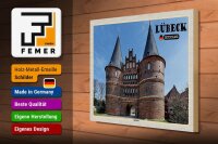Holzschild Städte Lübeck Deutschland Holstentor 40x30cm