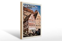 Holzschild Städte Nürnberg Deutschland Altstadt...