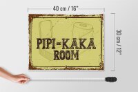 Holzschild Spruch 30x40cm Pipi-Kaka room