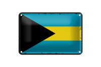 Blechschild Flagge Bahamas 18x12cm Retro Flag of Bahamas...