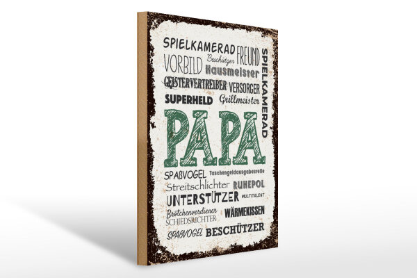 Holzschild Spruch 30x40cm Spielkamerad Beschützer Freund