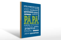Holzschild Spruch 30x40cm Papa Superheld Vorbild...