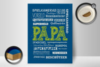 Holzschild Spruch 30x40cm Papa Superheld Vorbild Beschützer
