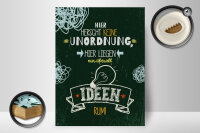 Holzschild Spruch 30x40cm Hier herrscht keine Unordnung grün