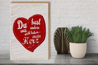 Holzschild Spruch Du hast mein Herz Liebe 30x40cm Geschenk
