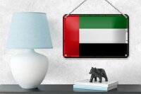 Blechschild Flagge Arabischen Emirate 18x12cm Retro Flag Dekoration