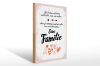 Holzschild Spruch Familie Zusammen sind wir alles 30x40cm