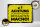 Holzschild Hund Achtung vor stark behaarten MACHO 40x30cm