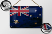 Blechschild Flagge Australien 18x12cm Flag Australia Rost