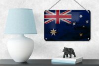 Blechschild Flagge Australien 18x12cm Flag Australia Rost