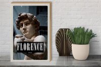 Holzschild Reise 30x40cm Florence Italy David Michelangelo