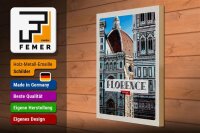 Holzschild Reise 30x40cm Florence Italy Urlaub Altstadt