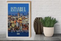 Holzschild Reise 30x40cm Istanbul Turkey City Guide Geschenk